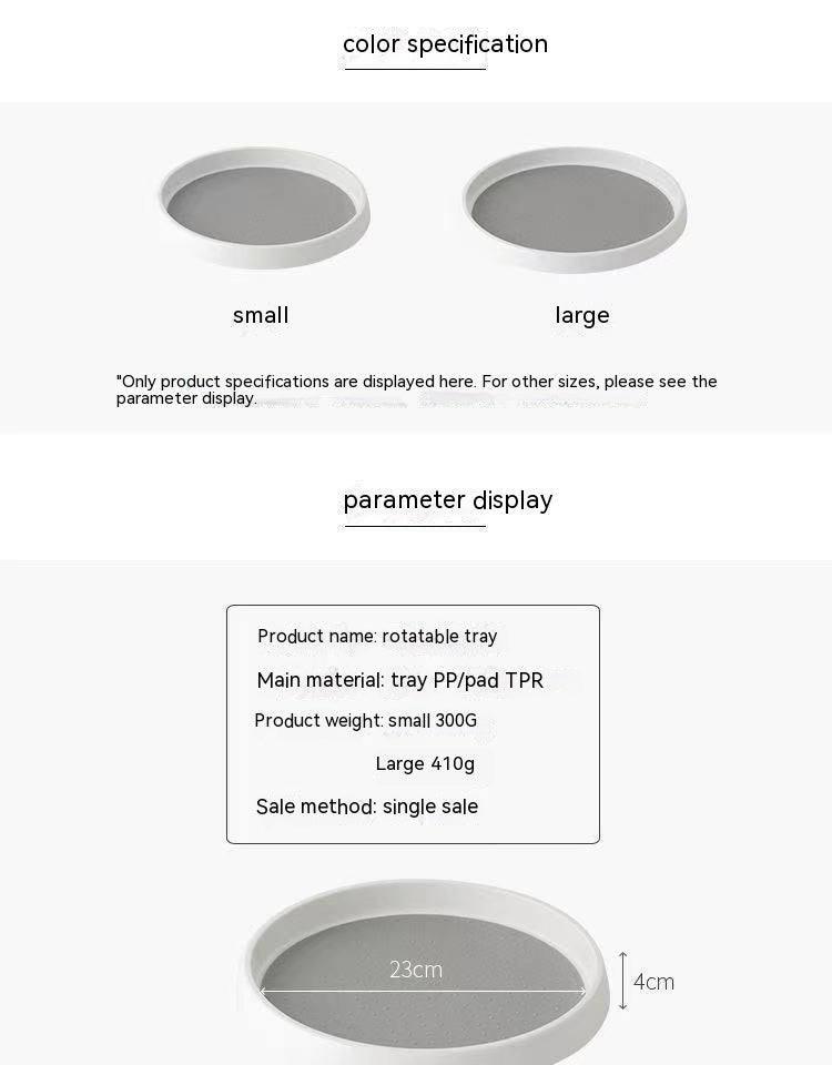 Rotating Seasoning & Utensil Storage Tray