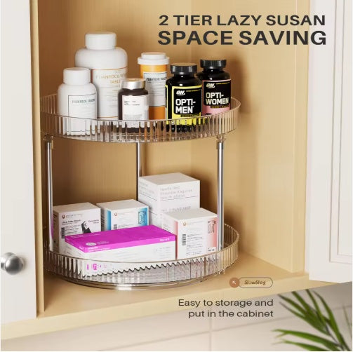 360 Degree Rotating Double-Layer Spice Rack