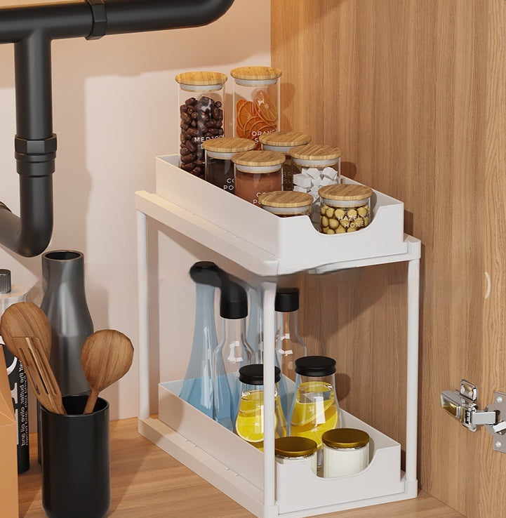 Multi-functional Double-layer Pull-out Storage Rack