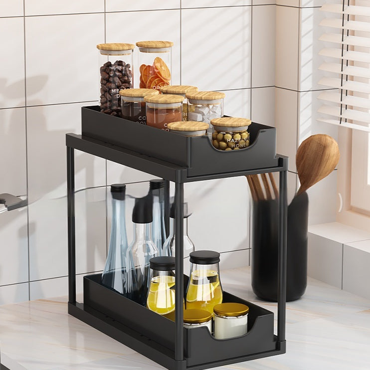 Multi-functional Double-layer Pull-out Storage Rack