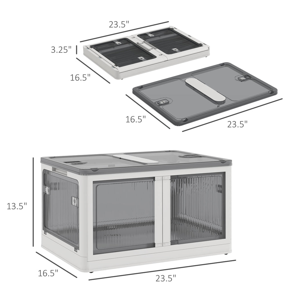 Collapsible Stackable Storage Bins with Wheels