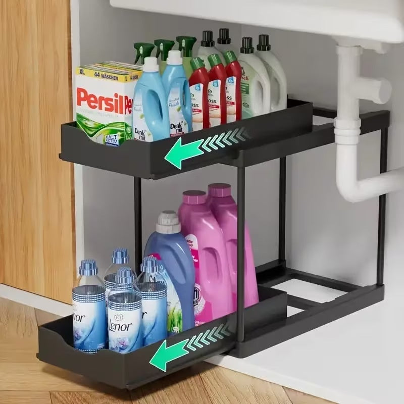 Multi-functional Double-layer Pull-out Storage Rack