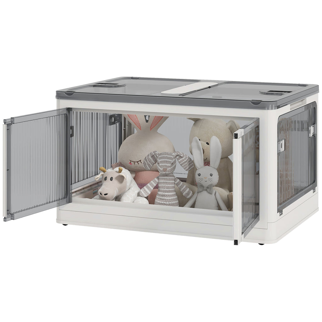 Collapsible Stackable Storage Bins with Wheels