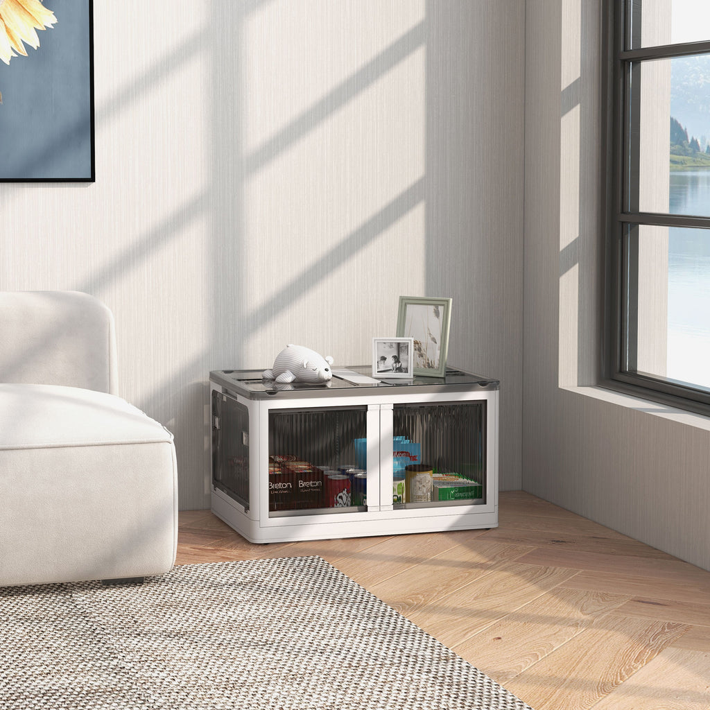 Collapsible Stackable Storage Bins with Wheels